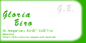 gloria biro business card